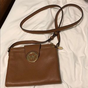 MK Cognac Cross Body